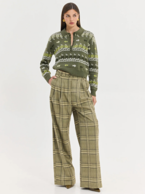 HEMITHEA - CHAMELEON PANTS OLIVE PLAID