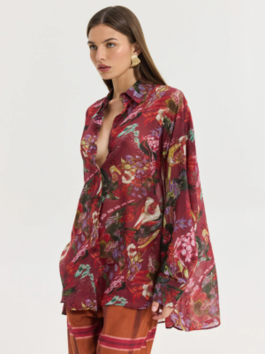 HEMITHEA - HEATHER SHIRT BORDEAUX