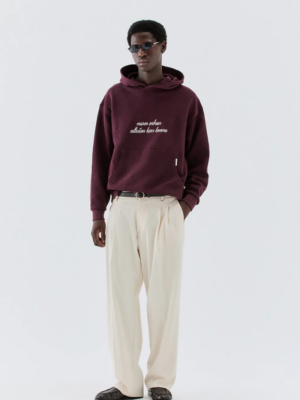 I'M BRIAN - FELPA REVERSE OVERSIZE FIT BORDEAUX