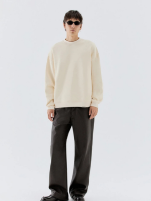 I'M BRIAN - OVERSIZED CREWNECK SWEATSHIRT CREAM/BROWN