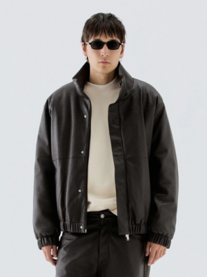 I'M BRIAN - OVERSIZED LEATHER-EFFECT JACKET