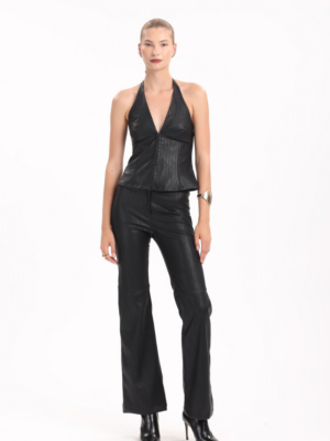 MYT - LEATHER FLARED PANTS