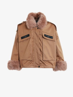MWM - TEDDY JACKET WITH FUR COLLAR AND CUFFS