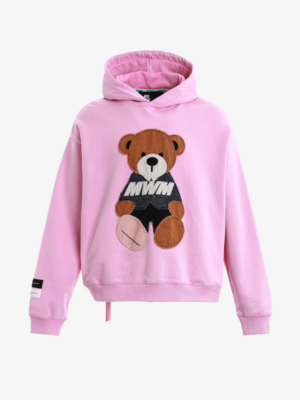 MWM - HOODIE WITH TEDDY PATCH PINK
