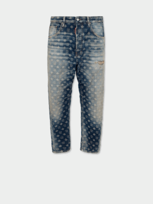 DSQUARED2 - D2 MONOGRAM DIRTY WASH KAWAII JEANS