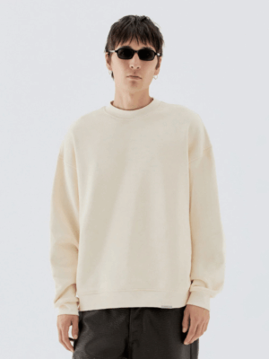 I'M BRIAN - OVERSIZED CREWNECK SWEATSHIRT BEIGE