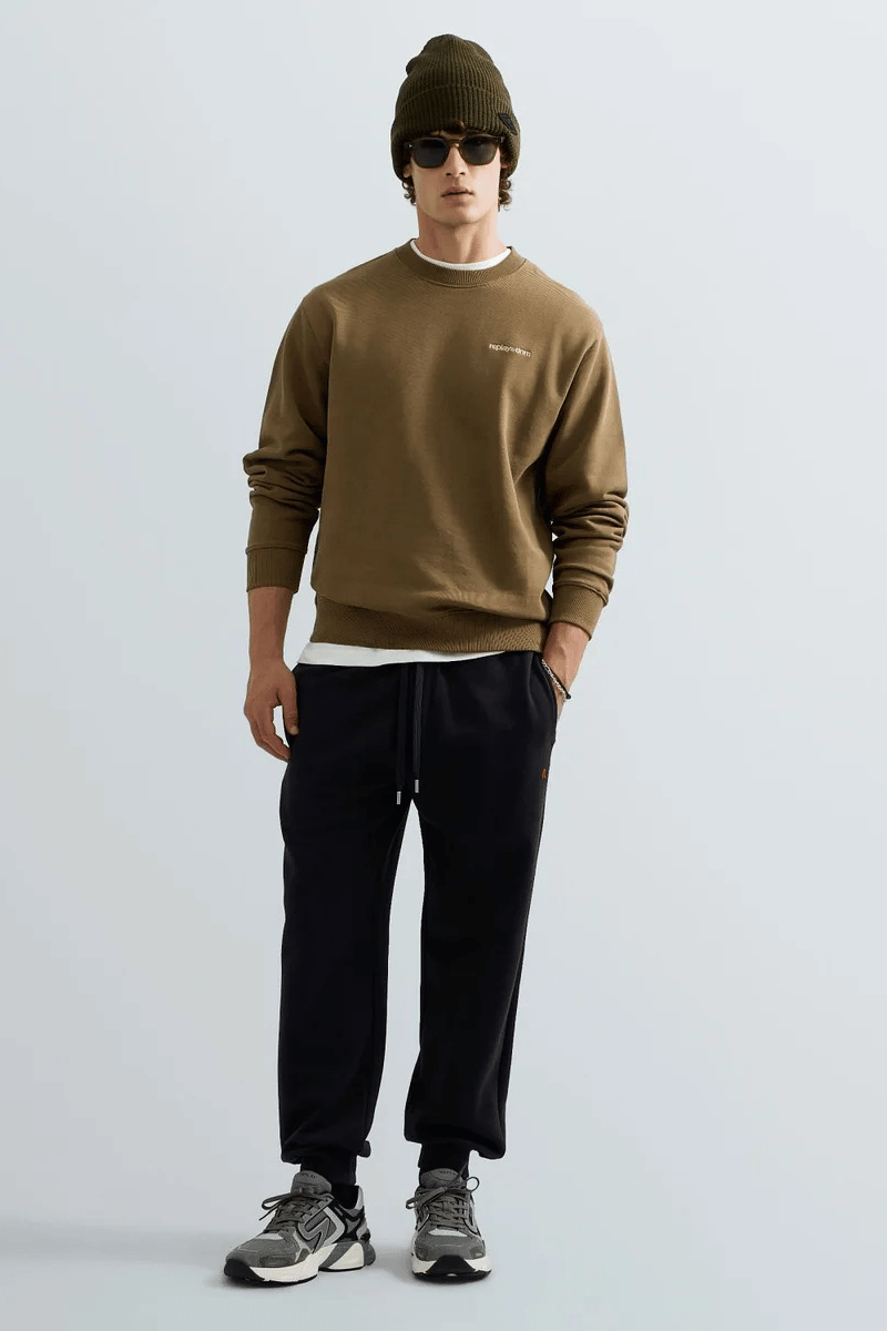 REPLAY - TERRY COTTON SWEATSHIRT WITH LOGO 1 REPLAY - TERRY COTTON SWEATSHIRT WITH LOGO