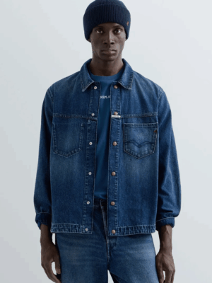 REPLAY - DENIM JACKET WITH BREAST POCKET