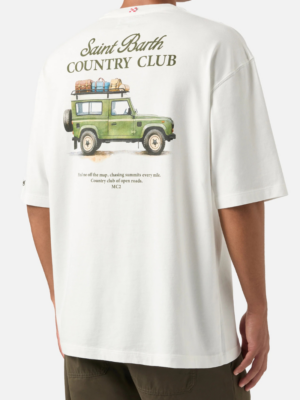 MC2 SAINT BARTH - OVERSIZE COTTON T-SHIRT WITH BACK COUNTRY CLUB PRINT