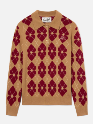 MC2 SAINT BARTH - WOOL AND CASHMERE BLEND POLO COLLAR KNIT