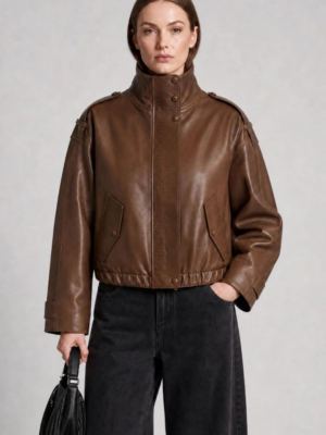 RICANO - DEBORA WALNUT LEATHER JACKET
