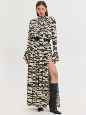 HEMITHEA - PEONY DRESS ZEBRA BEIGE