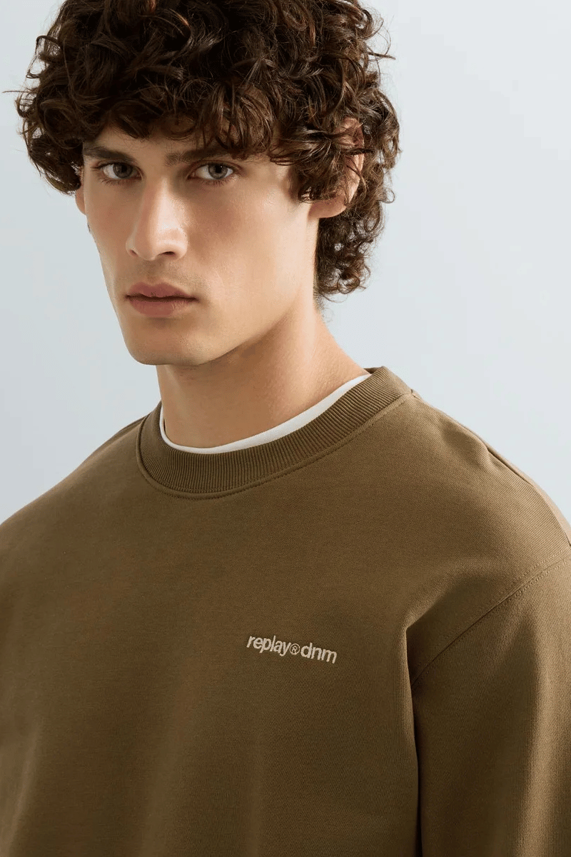 REPLAY - TERRY COTTON SWEATSHIRT WITH LOGO 2 REPLAY - TERRY COTTON SWEATSHIRT WITH LOGO - Image 2