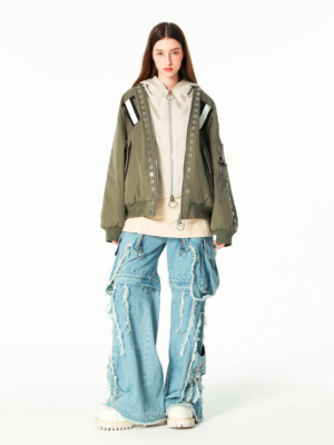 MWM - DOUBLE LAYERED HOODED BOMBER JACKET