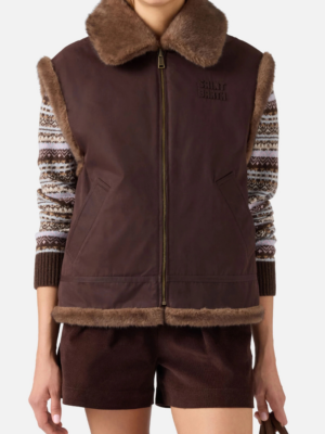 MC2 SAINT BARTH - HESKETH REVERSIBLE WAXED VEST WITH FAUX FUR