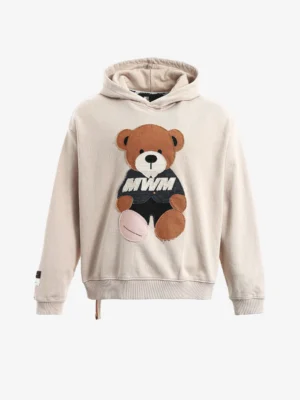 MWM - HOODIE WITH TEDDY PATCH BEIGE