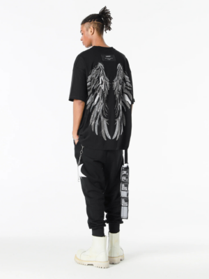 MWM - T-SHIRT WITH RHINESTONE WINGS